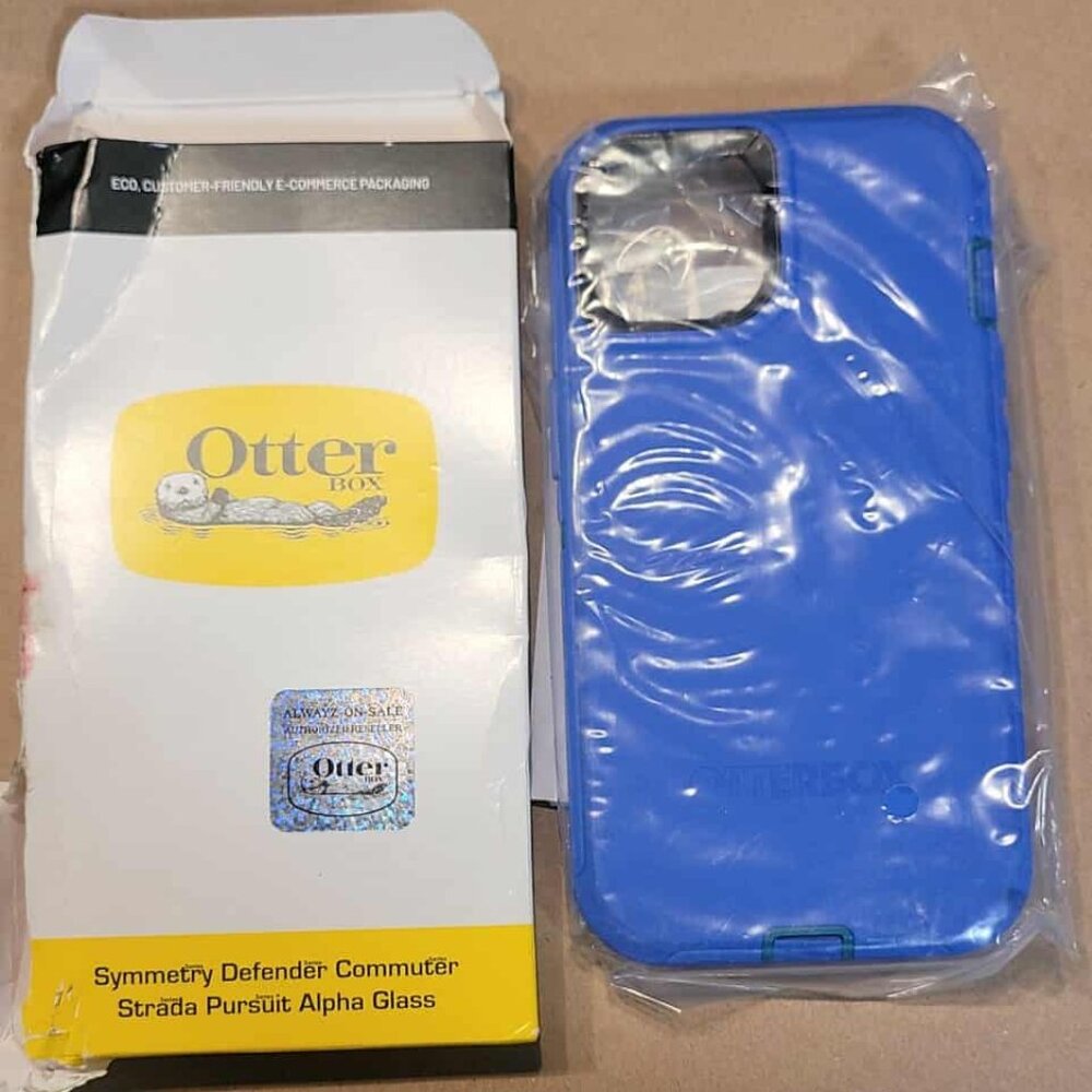 OtterBox Defender Case for iPhone 13/14 - ￼￼ Rain Check￼ Blue ( Without Holster)